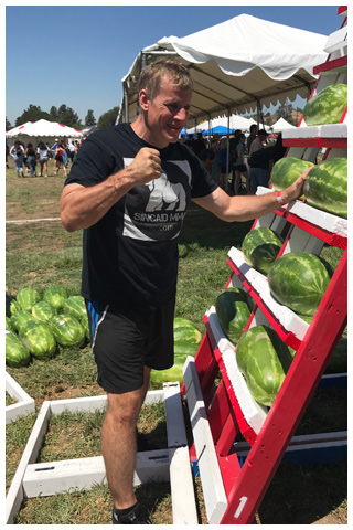 Ron Sarchian World Record Most Watermelons Smashed by a Punch in One Minute