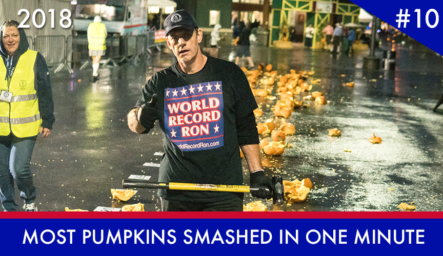 Most Pumpkins Smashed in One Minute