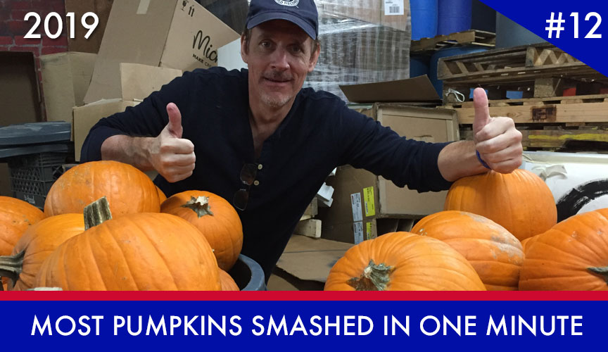 Most Pumpkins Smashed in One Minute