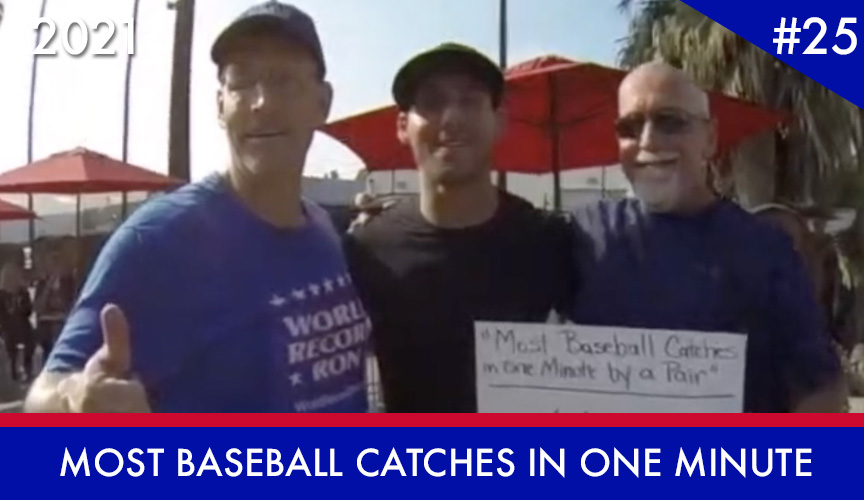 Most Baseballs Caught in One Minute