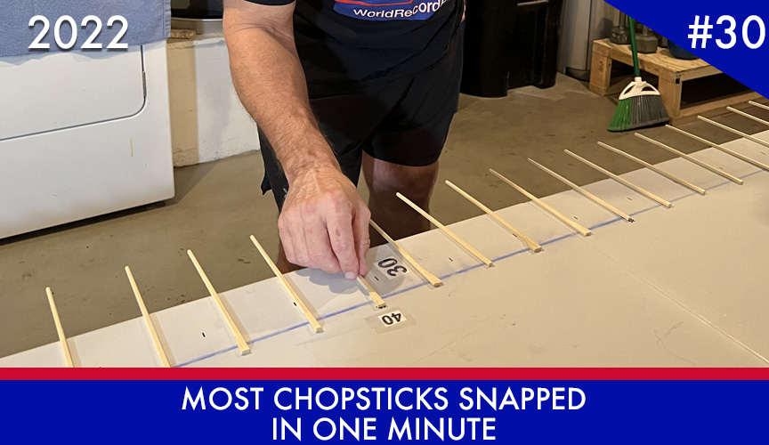 Most Chopsticks Snapped in One Minute