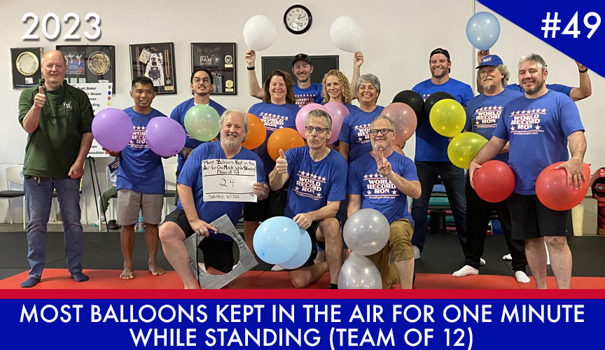 Most Balloons Kept In The Air for One Minute (Team of 12)